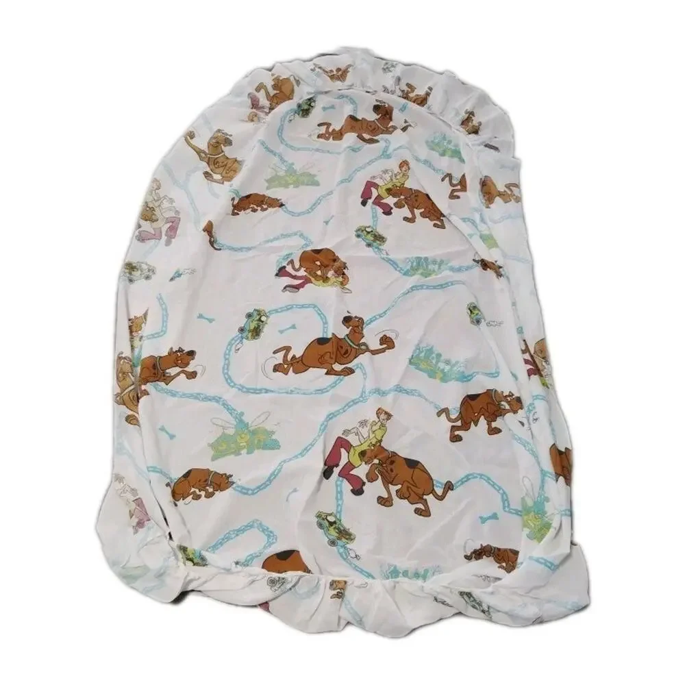 Vintage Scooby Doo TWIN Fitted SHEET Shaggy Mystery Machine Hanna Barbera USA